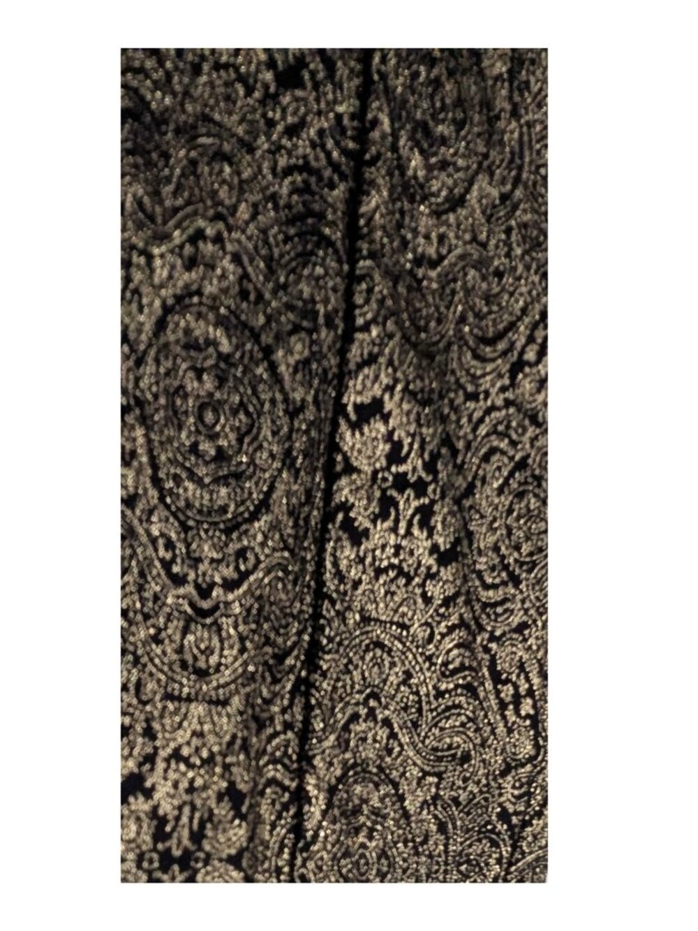 Alfani Black Gold Metallic Baroque Jacquard Mid Rise Pants Size 4 - Picture 8 of 8
